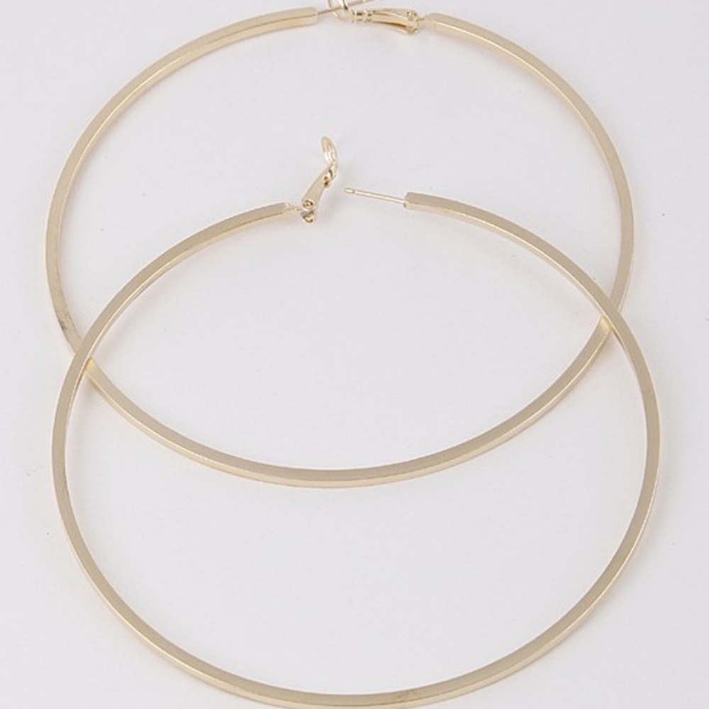 18-Carat Gold-Dipped Hoop Earrings